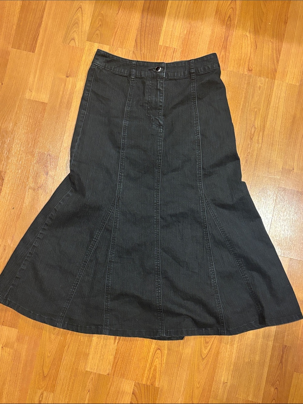 Women's Black Flared Panel Skirt